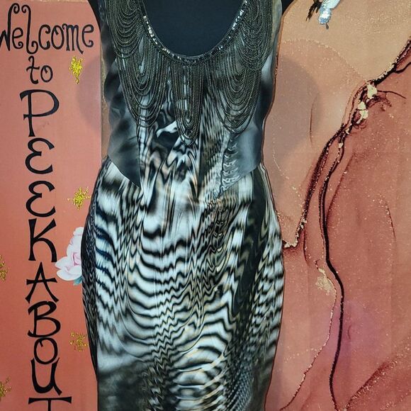 * * BLACK HALO ANIMAL ILLUSION PRINT DRESS - Picture 1 of 14